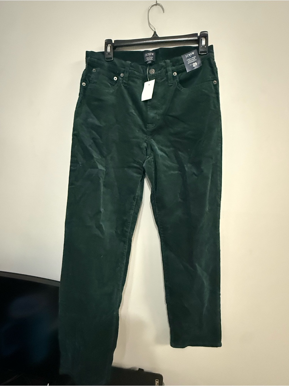 J. Crew Dark Forest Green Corduroy Trousers
